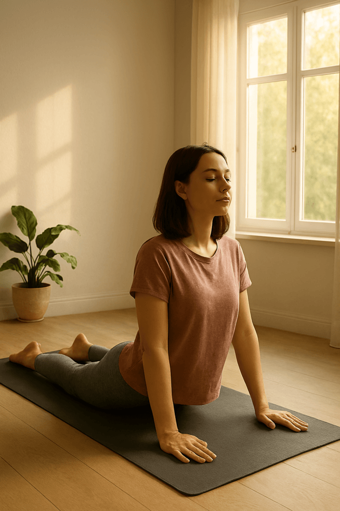 Morning exercise and yoga for healthy lifestyle