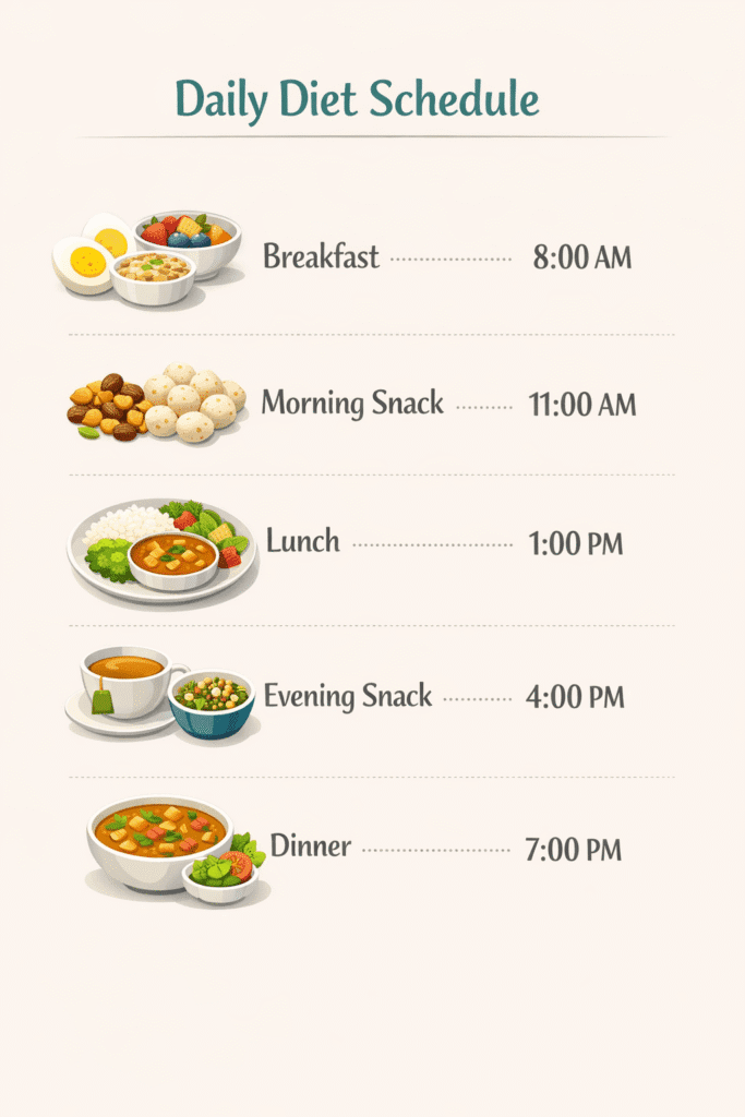 snack timing for diet weight loss plan
